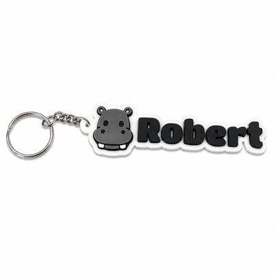 Hippo name tag for kids