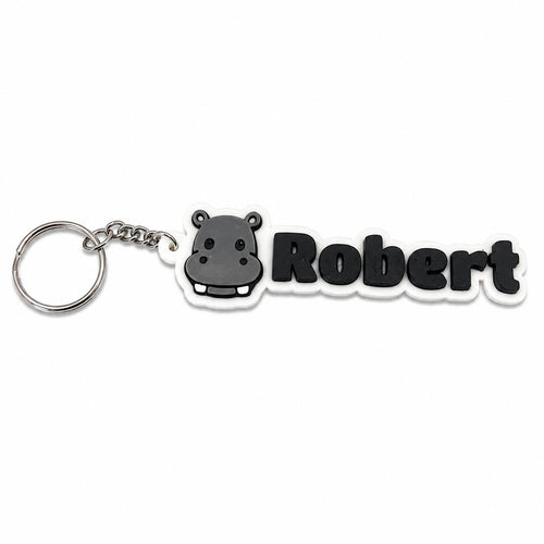 Hippo name tag for kids