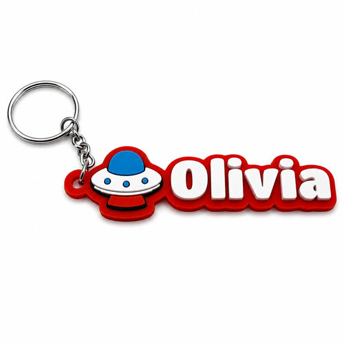 Flying Saucer name tag for kids