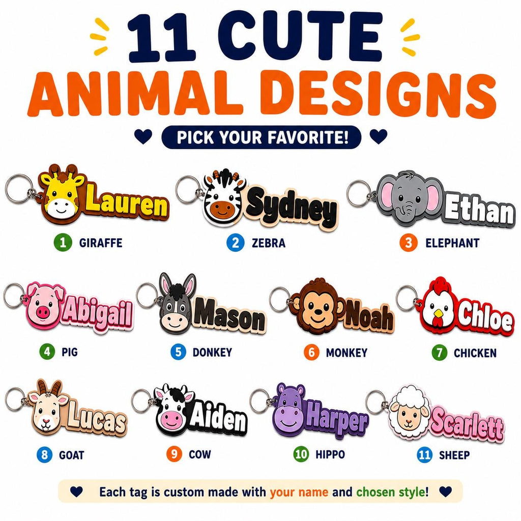 Cow name tag for kids
