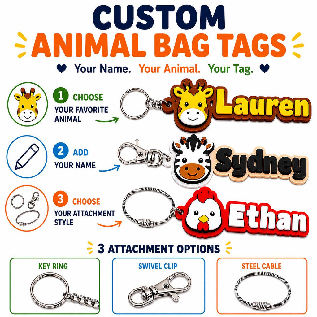 Hippo name tag for kids