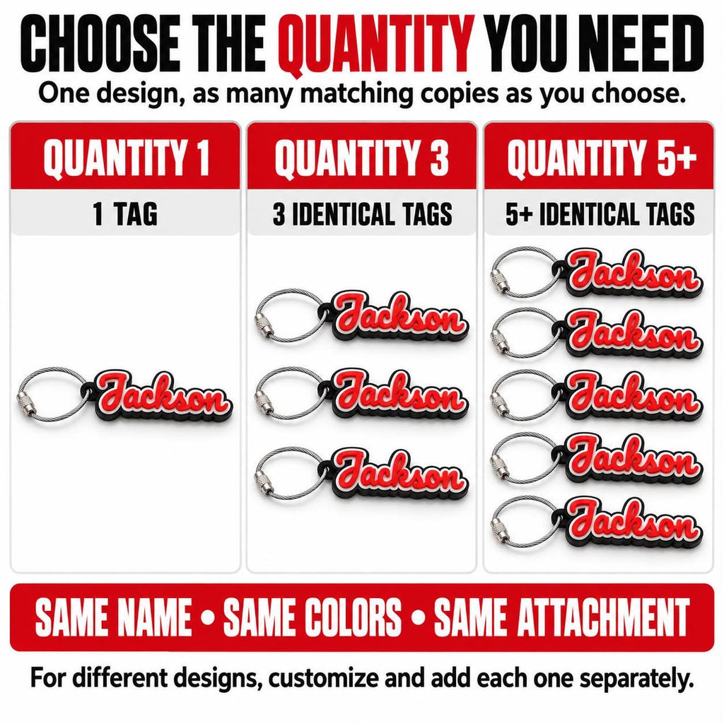 Personalized script name keychain