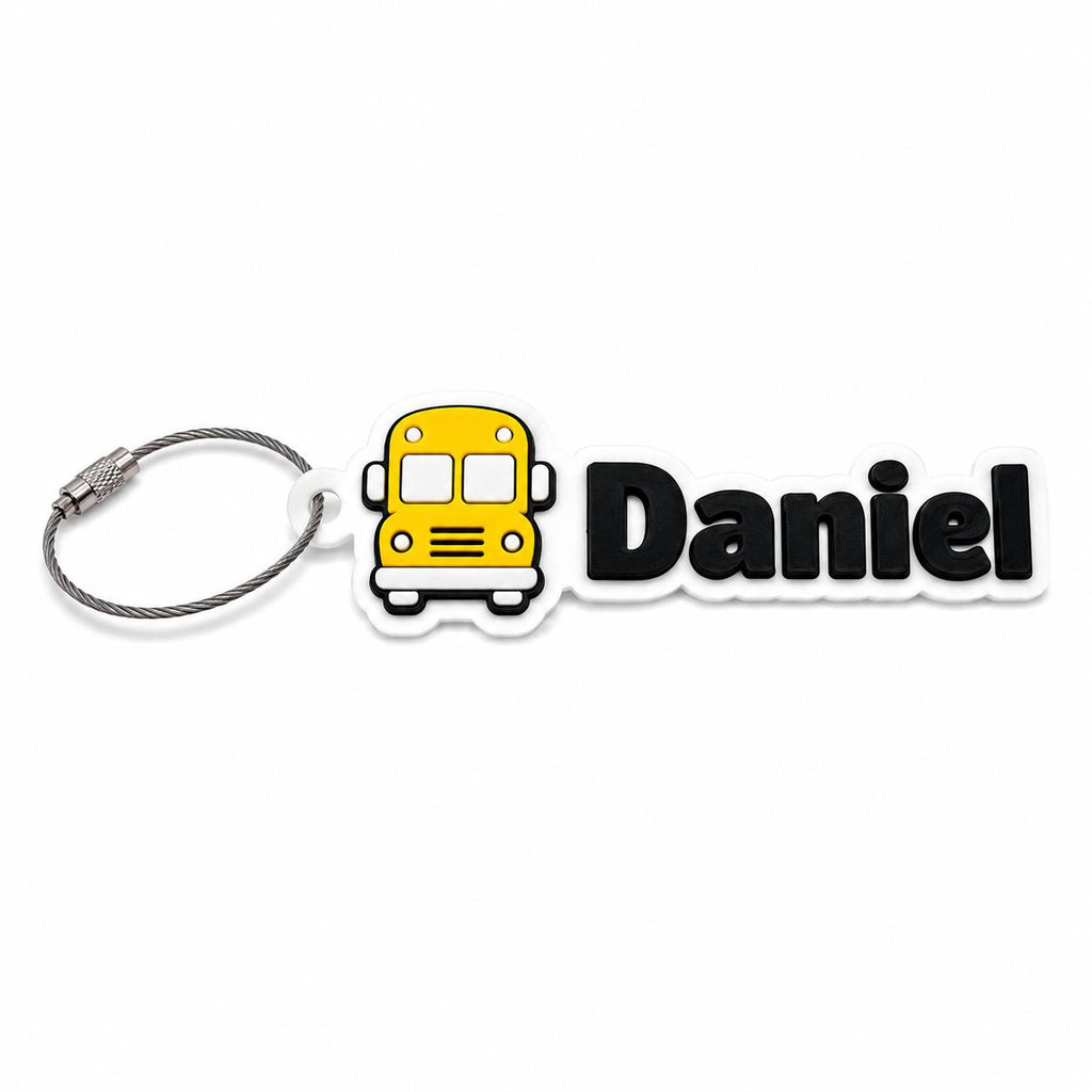 School Bus name tag for kids